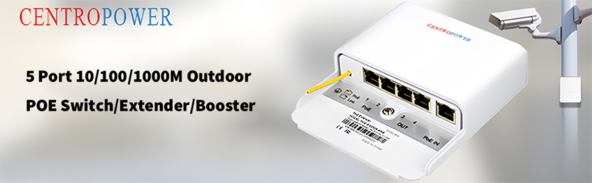 Datapower Extender 6KV Outdoor 3/5-port Gigabit PoE Extender - CENTROPOWER